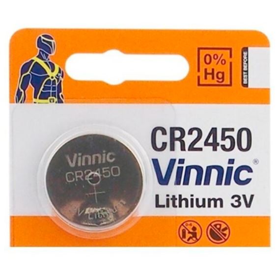 Pila Vinnic Cr2450 Blister x5 unidades.