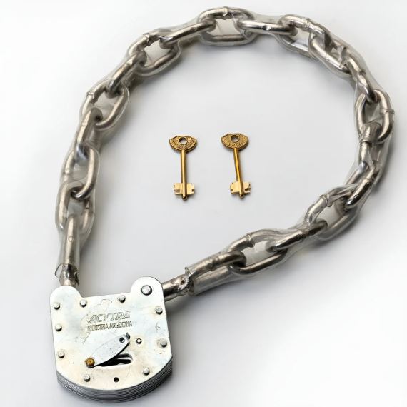 Candado Doble Paleta 70mm Con Cadena Acytra 914 