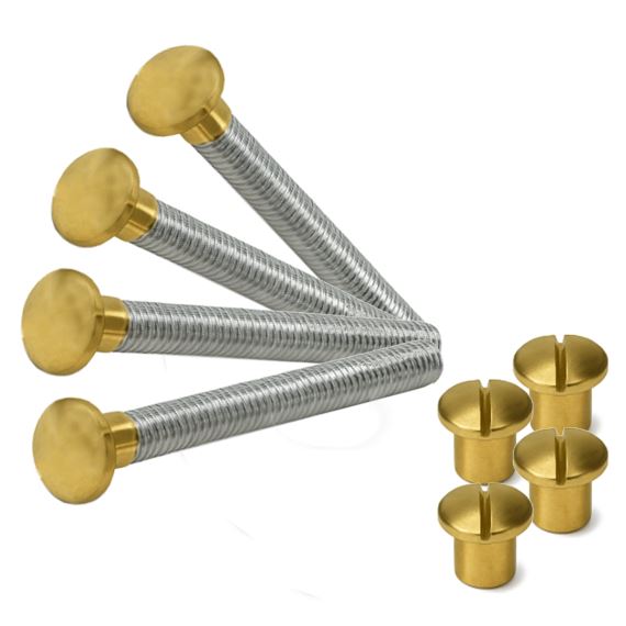Tornillos De Seguridad C/cabeza De Bronce Para Manijón X 4u