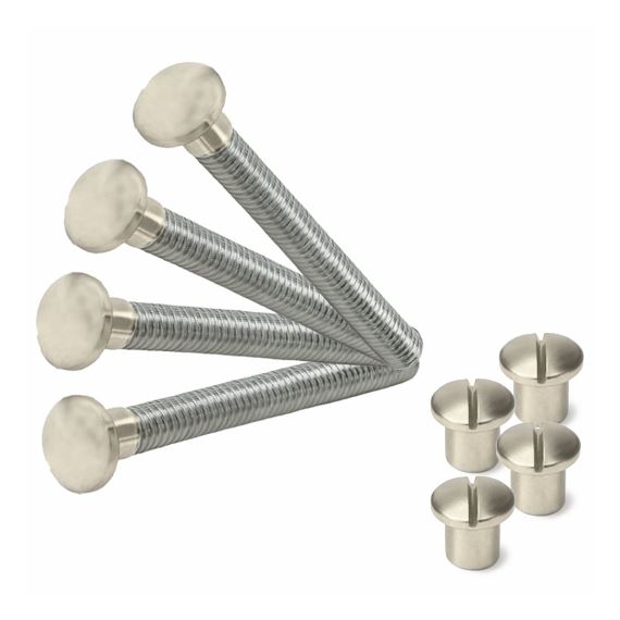 Tornillos De Seguridad C/cabeza De Bronce Para Manijón X 4u