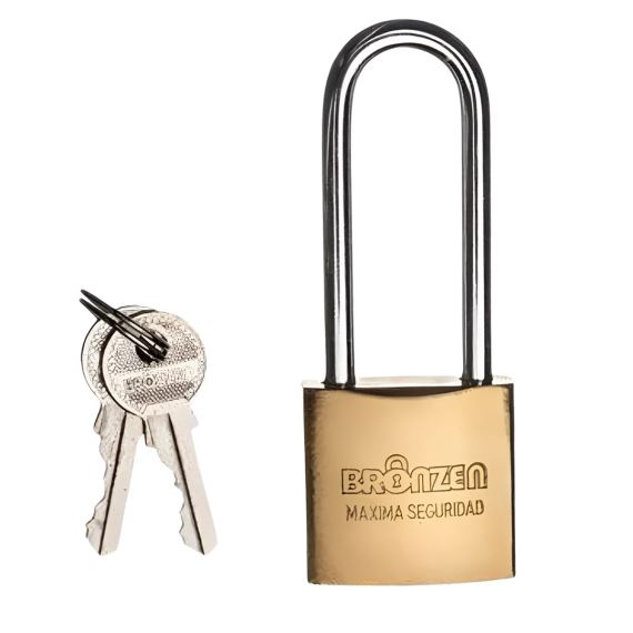 Candado Bronceado Aro Largo 50 mm