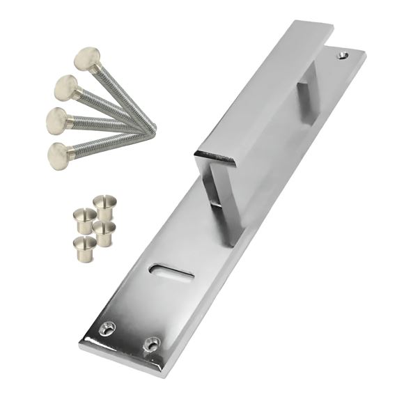 Manijón Biselado de Bronce 250x50 mm + 4 Tornillos de Seguridad 